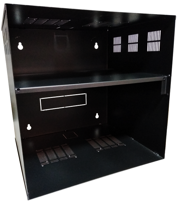 GABINETE METALICO MURAL CCTV 40*40*35 CON BANDEJA, PUERTA METALICA