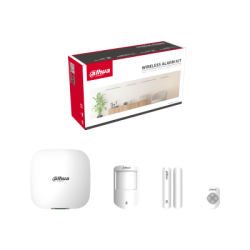 DAHUA KIT DE ALARMA INALAMBRICO 4G, WIFI, INCLUYE: 1 CENTRAL, 1 SENSOR PIR DE MOVIMIENTO, 1 CONTROL, 1 SENSOR MAGNETICO - DHI-ART-ARC3000H-03-FW2