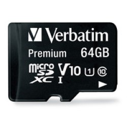 VERBATIM MEMORIA MICRO SD 64G PREMIUM 90MB/600X - M64